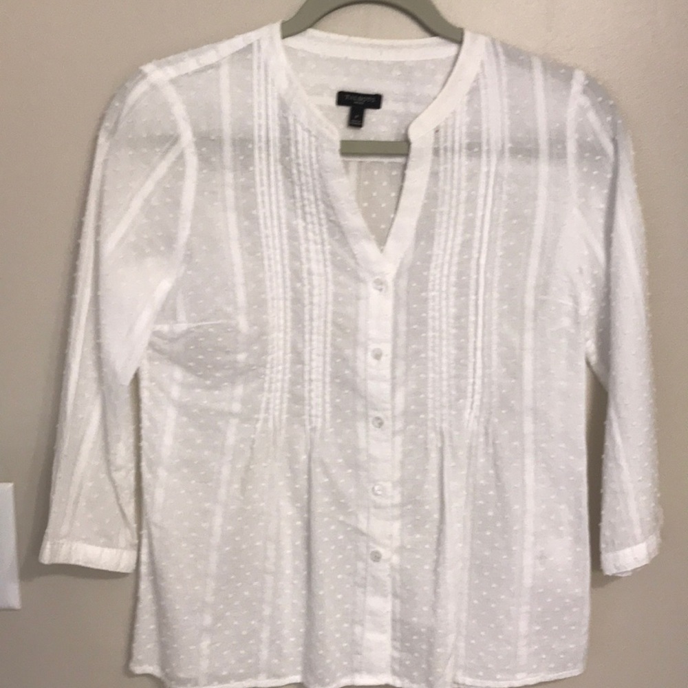 Talbot’s 3/4 sleeve white top
